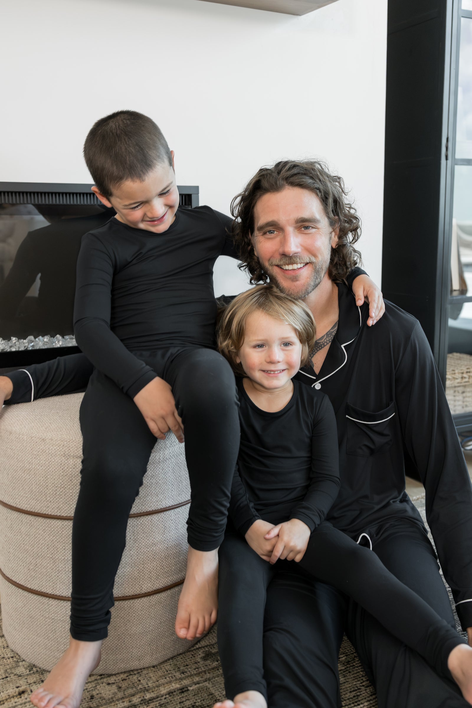 Men's Long Sleeve Pajama Set in Midnight - Image 2