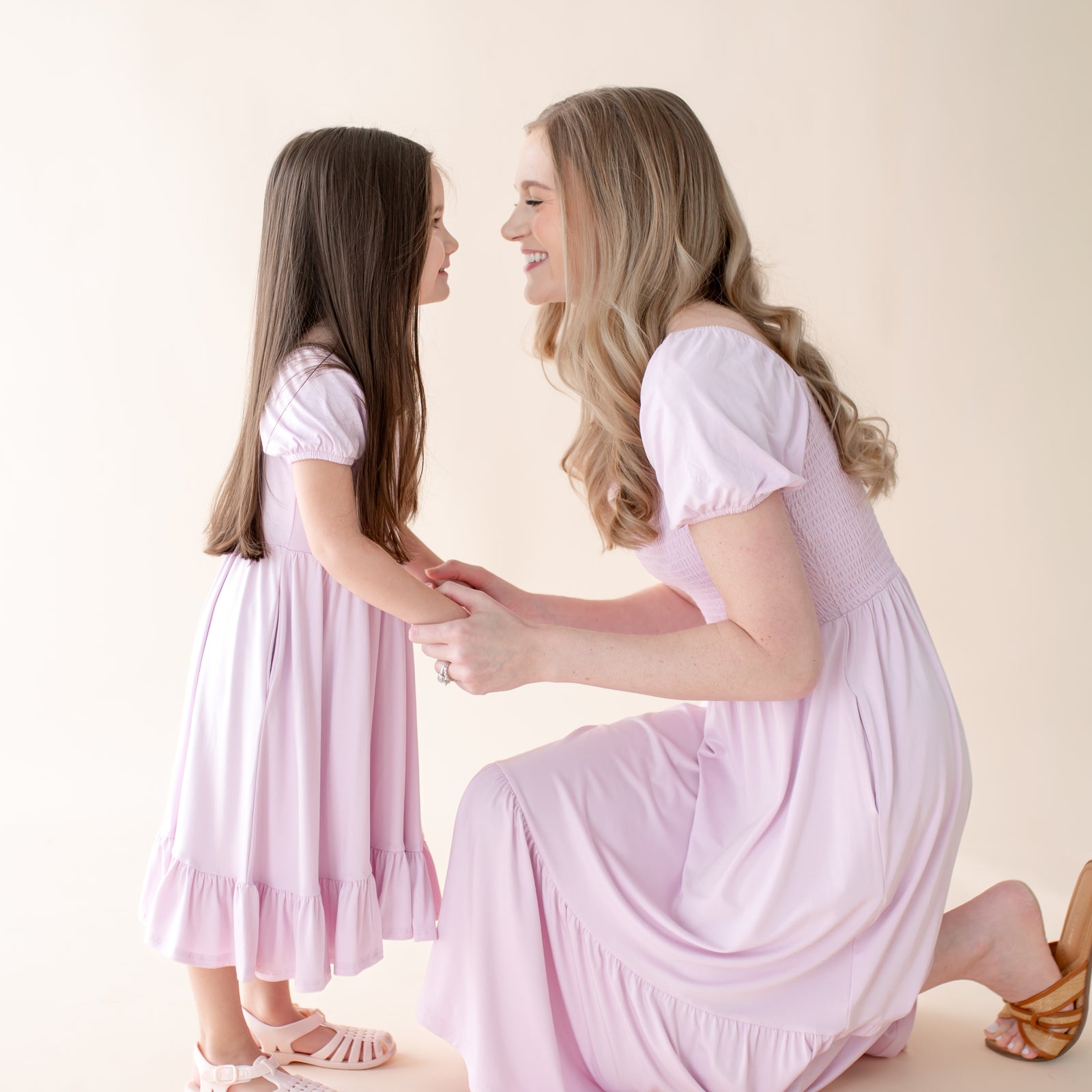 Puff Sleeve Twirl Dress in Thistle - Image 5