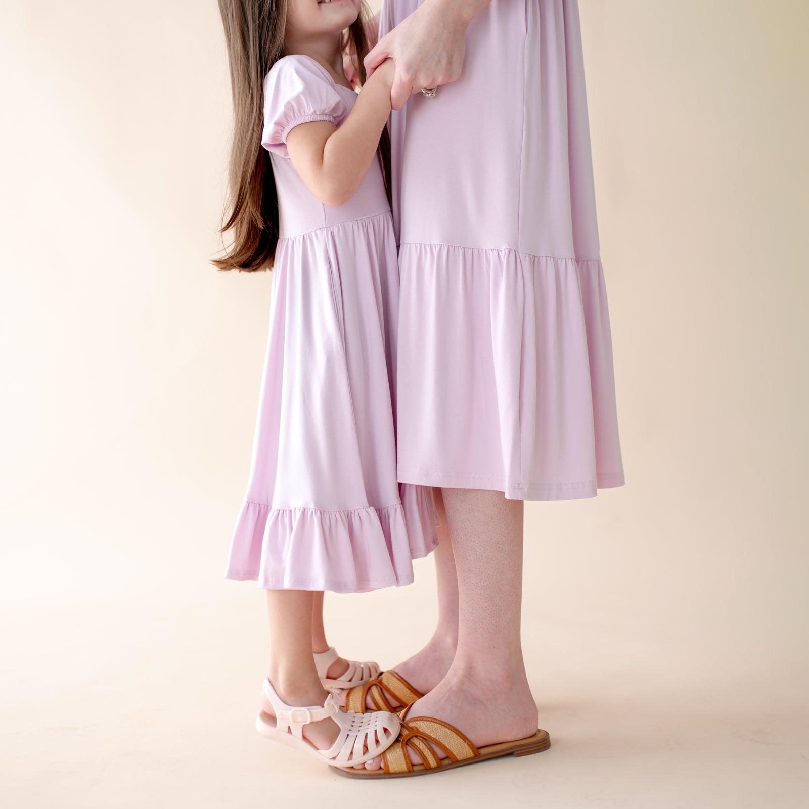 Puff Sleeve Twirl Dress in Thistle - Image 6