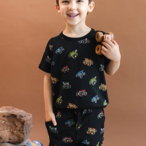 Short Sleeve Jogger Set in Monster Truck
