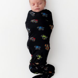 Swaddle Blanket in Monster Truck