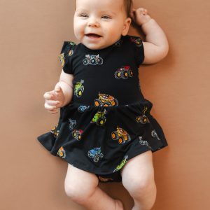Twirl Bodysuit Dress in Monster Truck