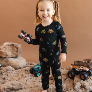 Zippered Romper in Monster Truck