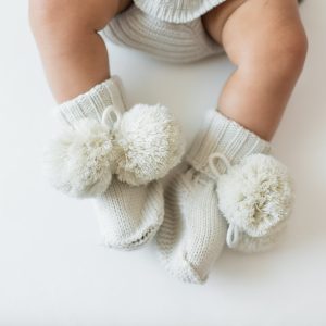 Knit Booties in Oat