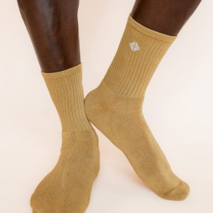 Adult Crew Socks in Ochre