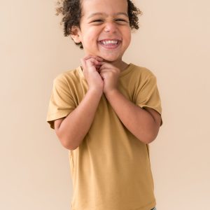 Toddler Basic Tee in Ochre