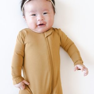 Tiny Nylon Bow in Ochre