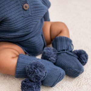 Knit Booties in Oxford