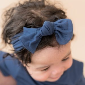 Knotted Bow Headband in Oxford