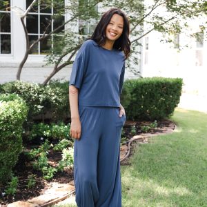 Women's Short Sleeve Boxy Tee in Oxford