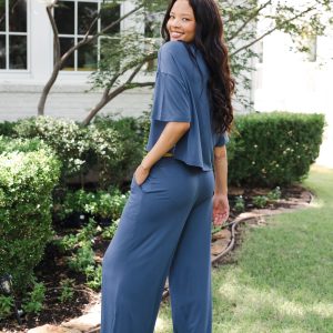 Women's Wide Leg Pant in Oxford