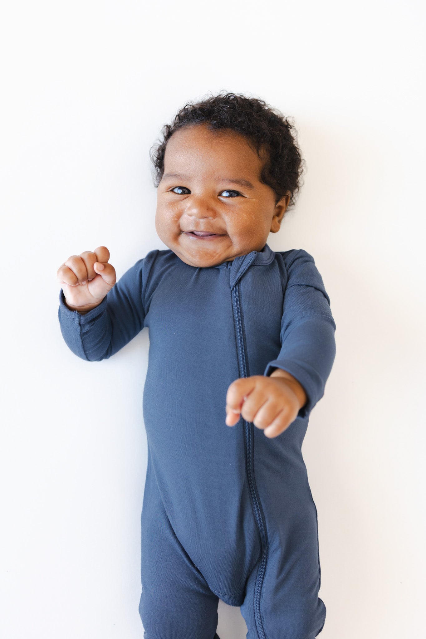 Zippered Romper in Oxford - Image 3