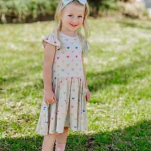 Pocket Dress in Pastel Mickey Mouse
