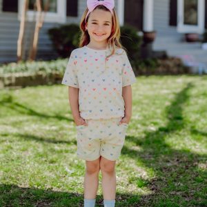 Short Sleeve Jogger Set in Pastel Mickey Mouse