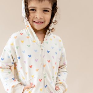 Zip-Up Hoodie in Pastel Mickey Mouse