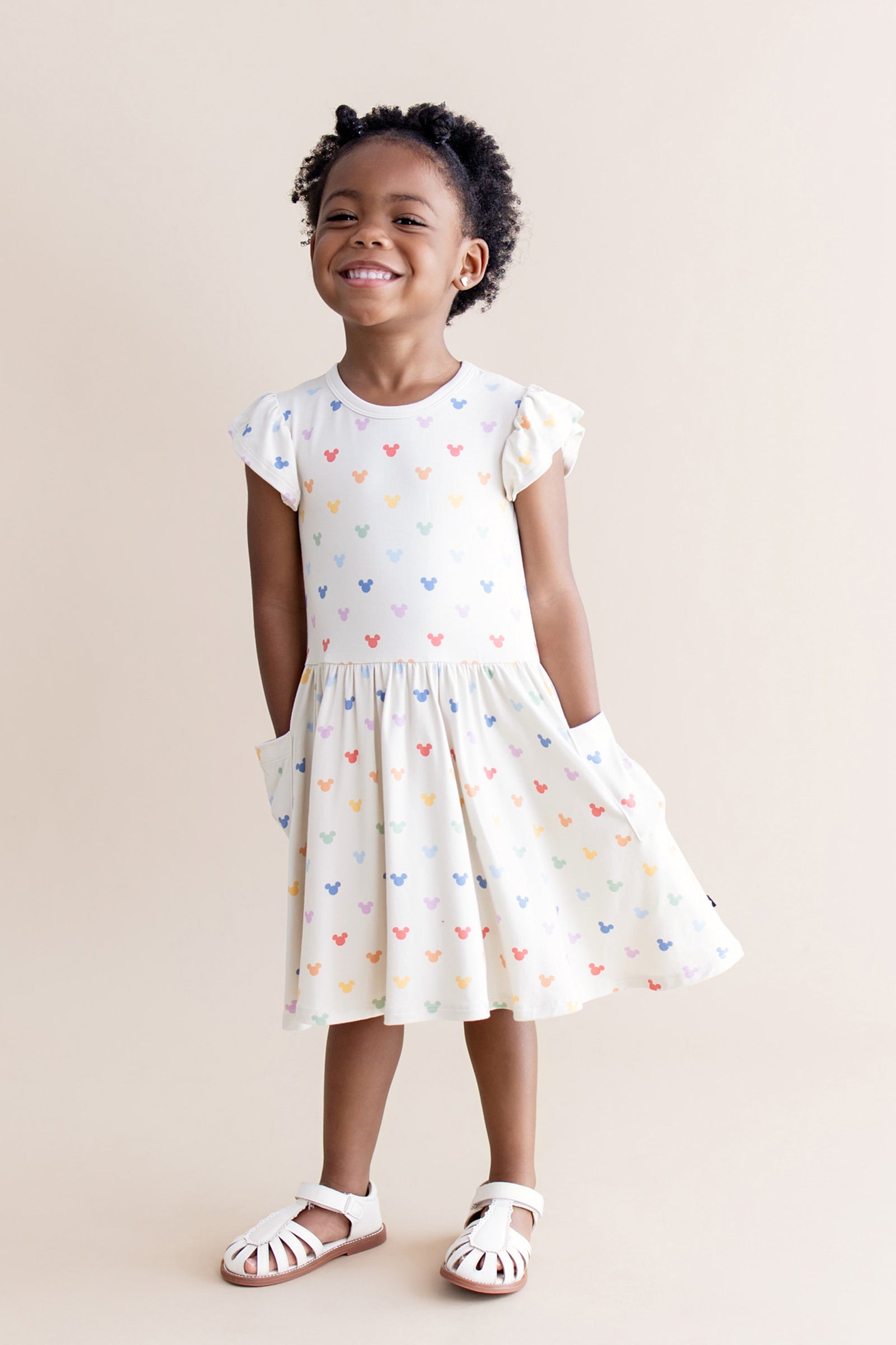 Pocket Dress in Pastel Mickey Mouse - Image 5