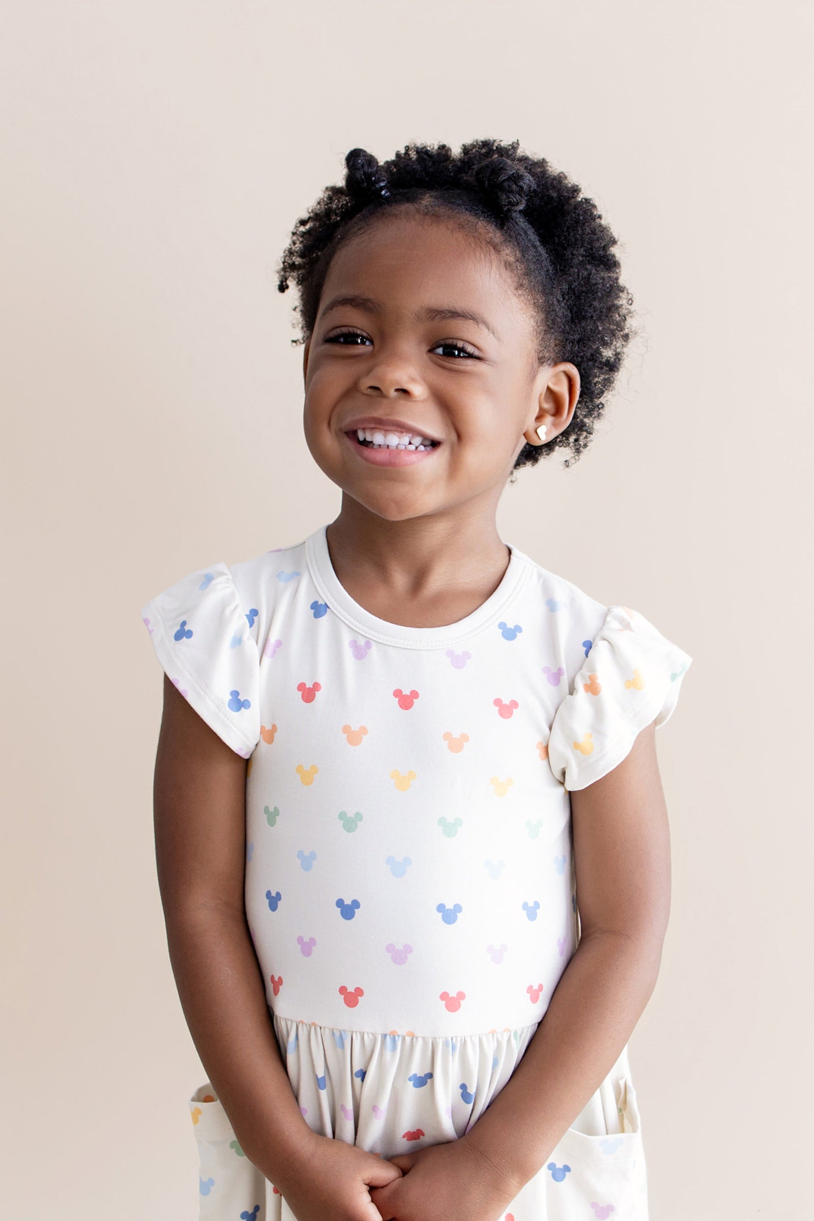 Pocket Dress in Pastel Mickey Mouse - Image 6