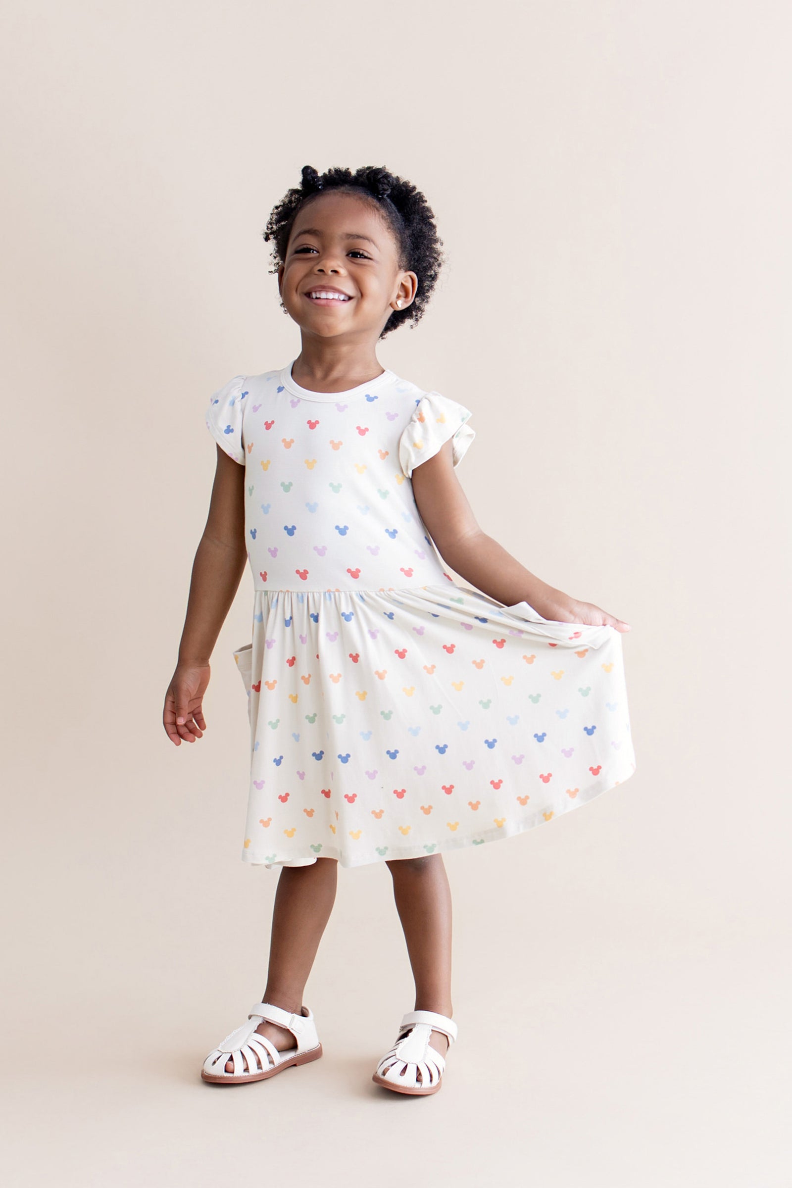 Pocket Dress in Pastel Mickey Mouse - Image 7