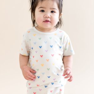 Toddler Basic Tee in Pastel Mickey Mouse