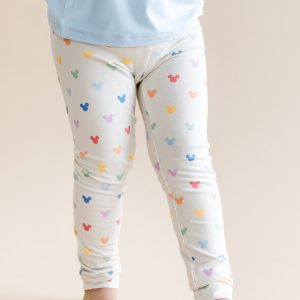 Toddler Leggings in Pastel Mickey Mouse