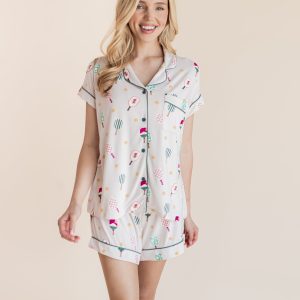 Women's Short Sleeve Pajama Set in Pickleball