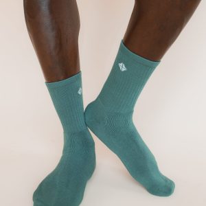 Adult Crew Socks in Pine
