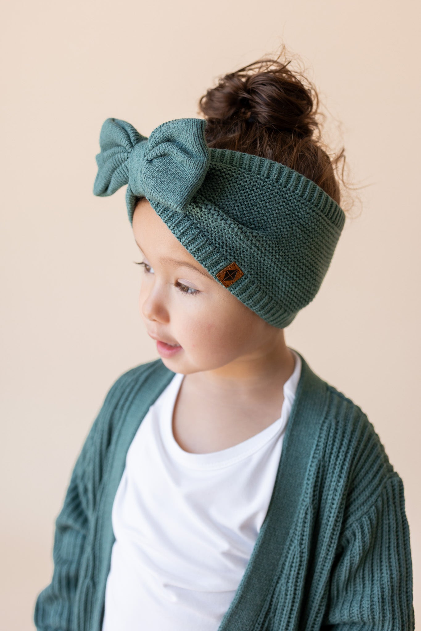 Chunky Knit Oversized Cardigan in Pine - Image 5