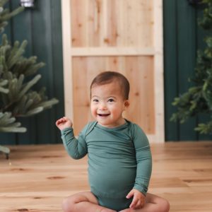 Long Sleeve Bodysuit in Pine