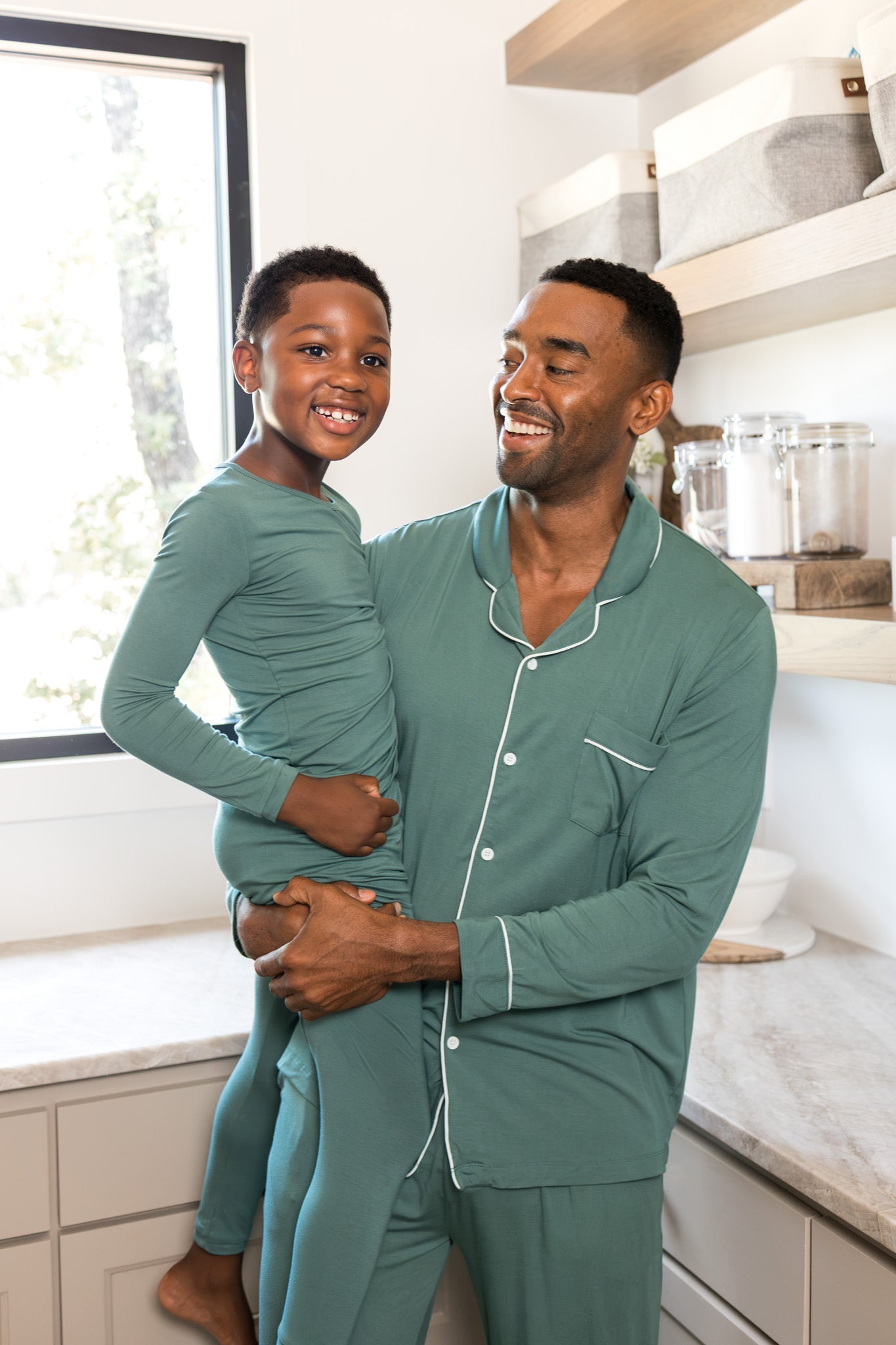 Long Sleeve Pajamas in Pine - Image 5