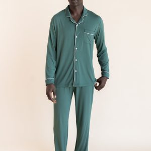 Men's Long Sleeve Pajama Set in Pine