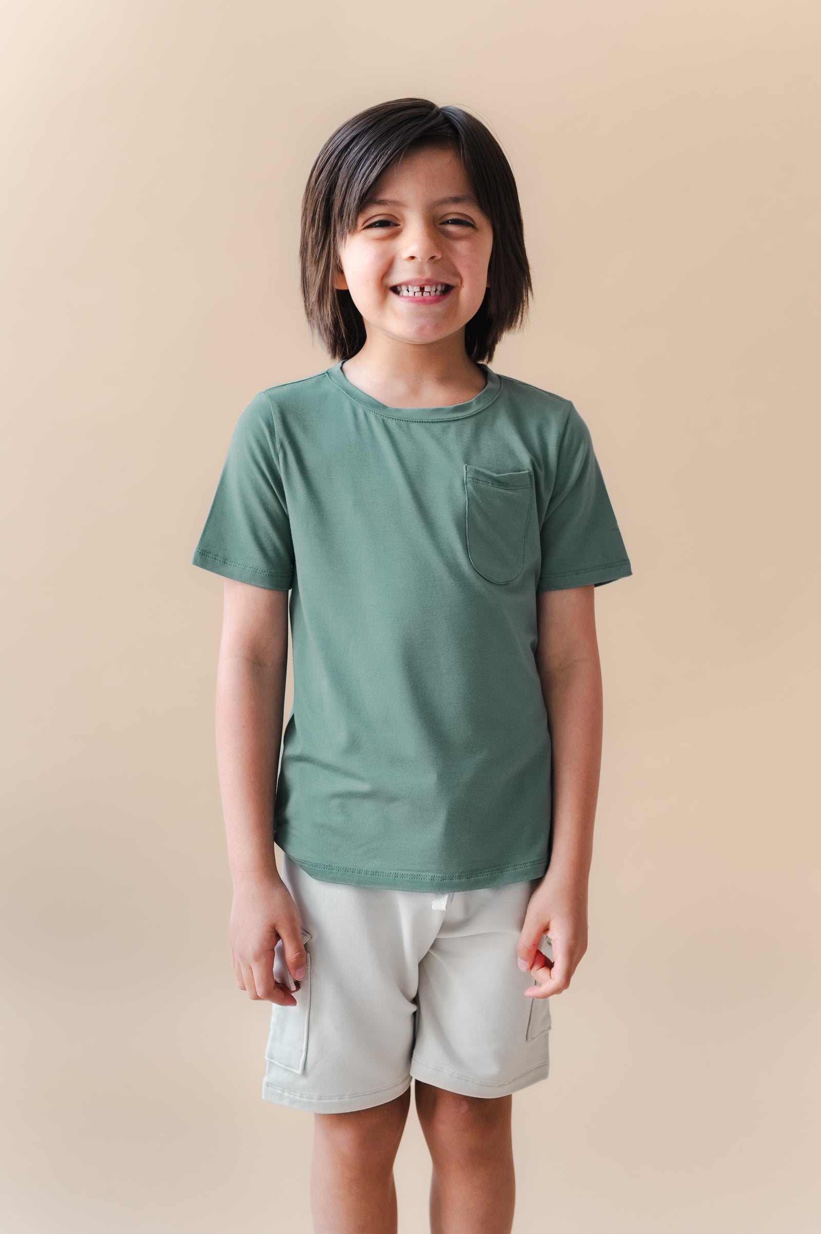 Toddler Crew Neck Tee in Pine