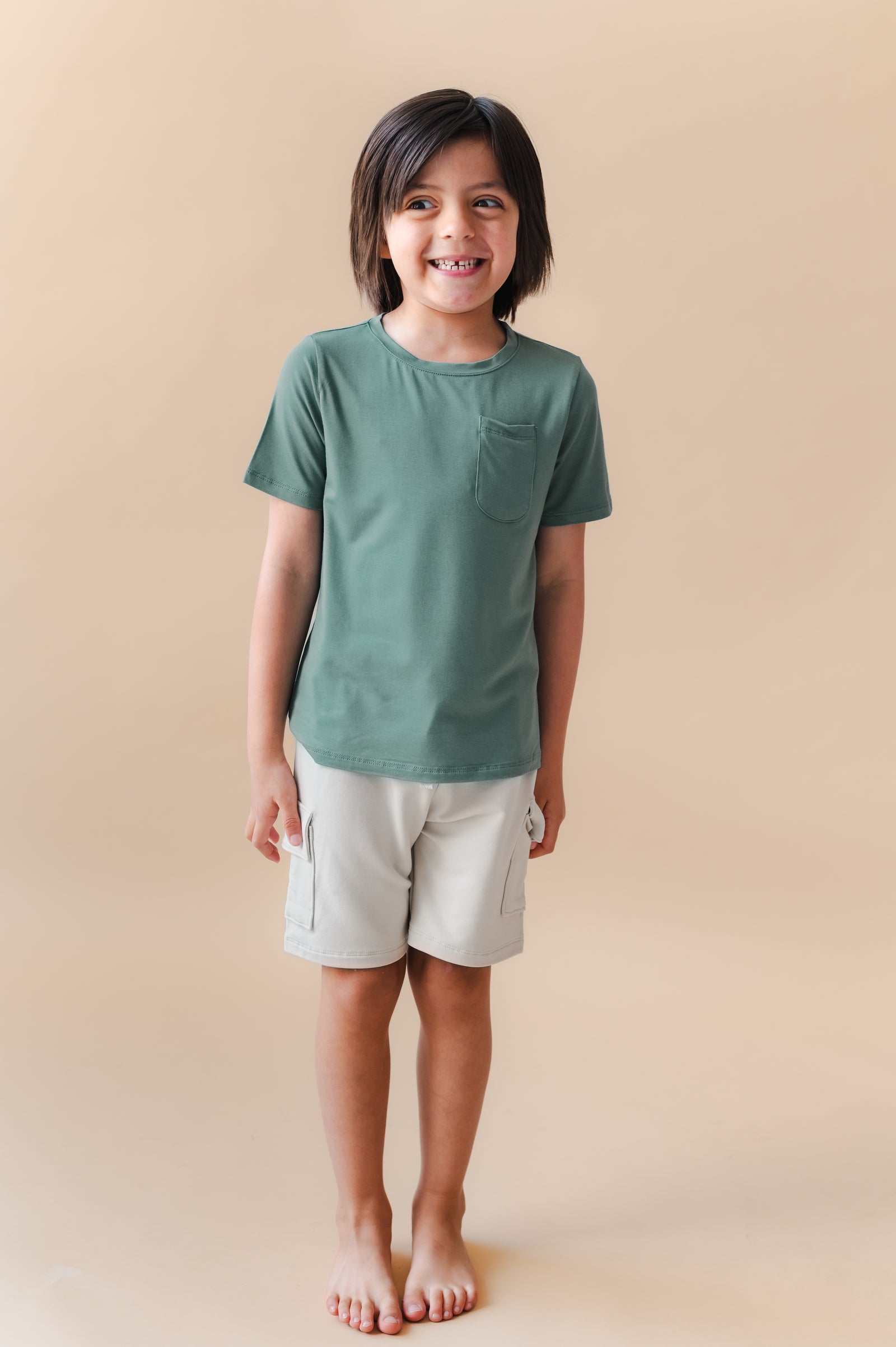 Toddler Crew Neck Tee in Pine - Image 3