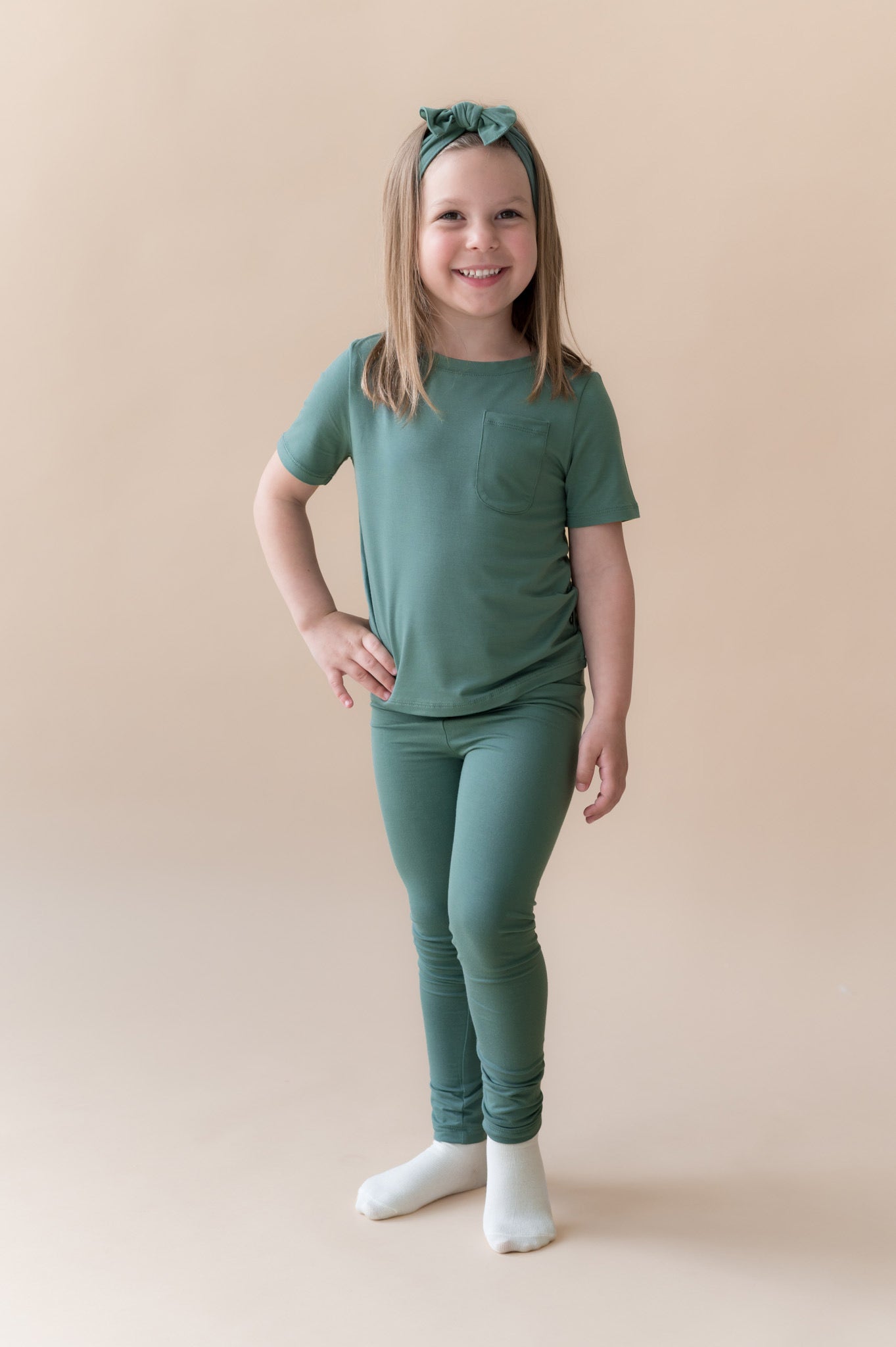 Toddler Leggings in Pine - Image 3