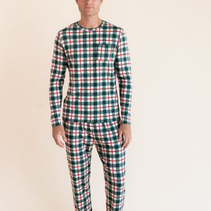 Men's Jogger Set in Holiday Plaid