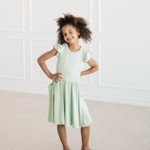 Pocket Dress in Basil