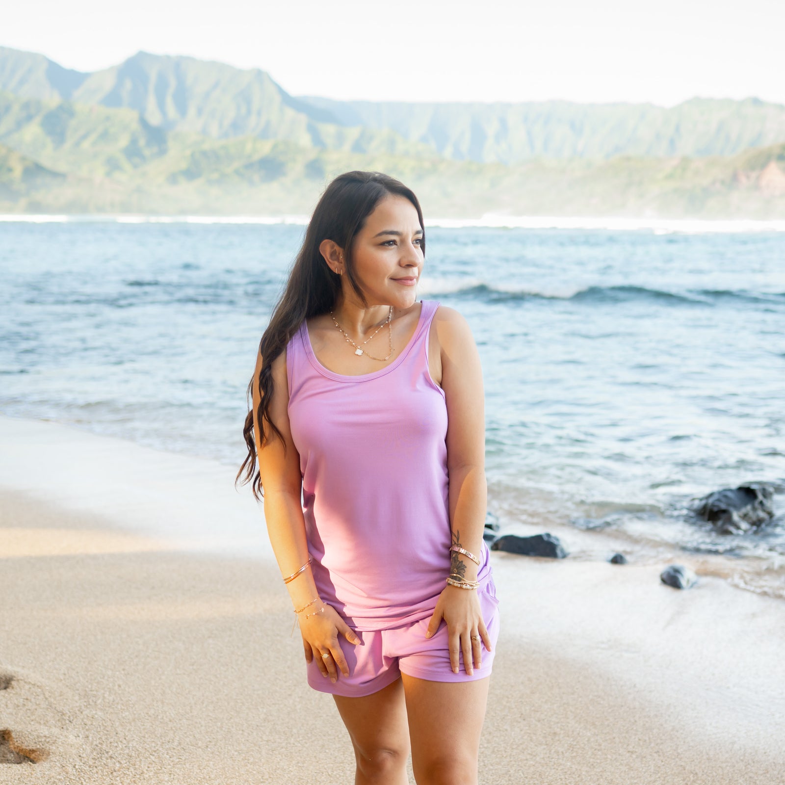 Women’s Tank Set in Poi - Image 2