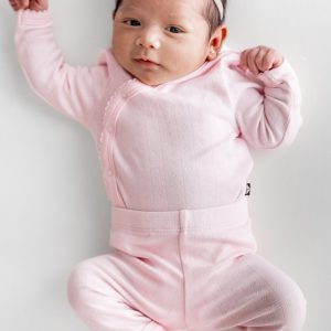 Pointelle Kimono Set in Sakura