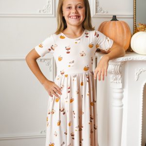 Twirl Dress in Pumpkin Spice Latte