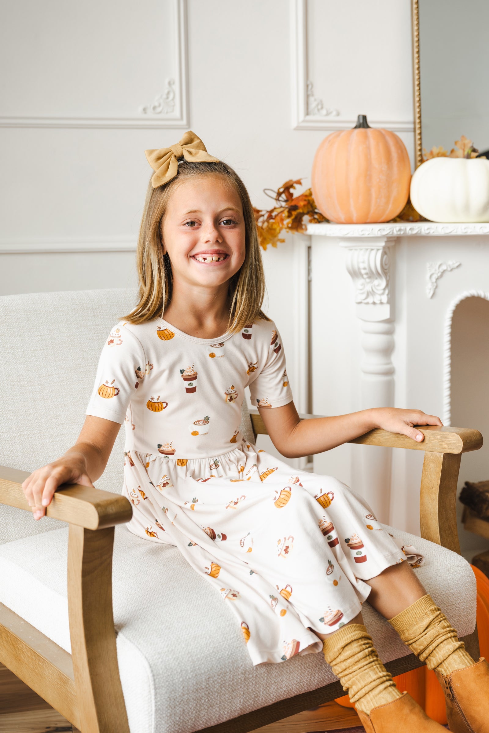 Twirl Dress in Pumpkin Spice Latte - Image 3