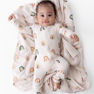 Baby Blanket in Retro Rainbow 1.0