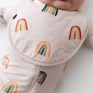 Cushy Bib in Retro Rainbow