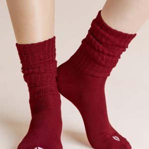Adult Scrunch Socks in Ruby