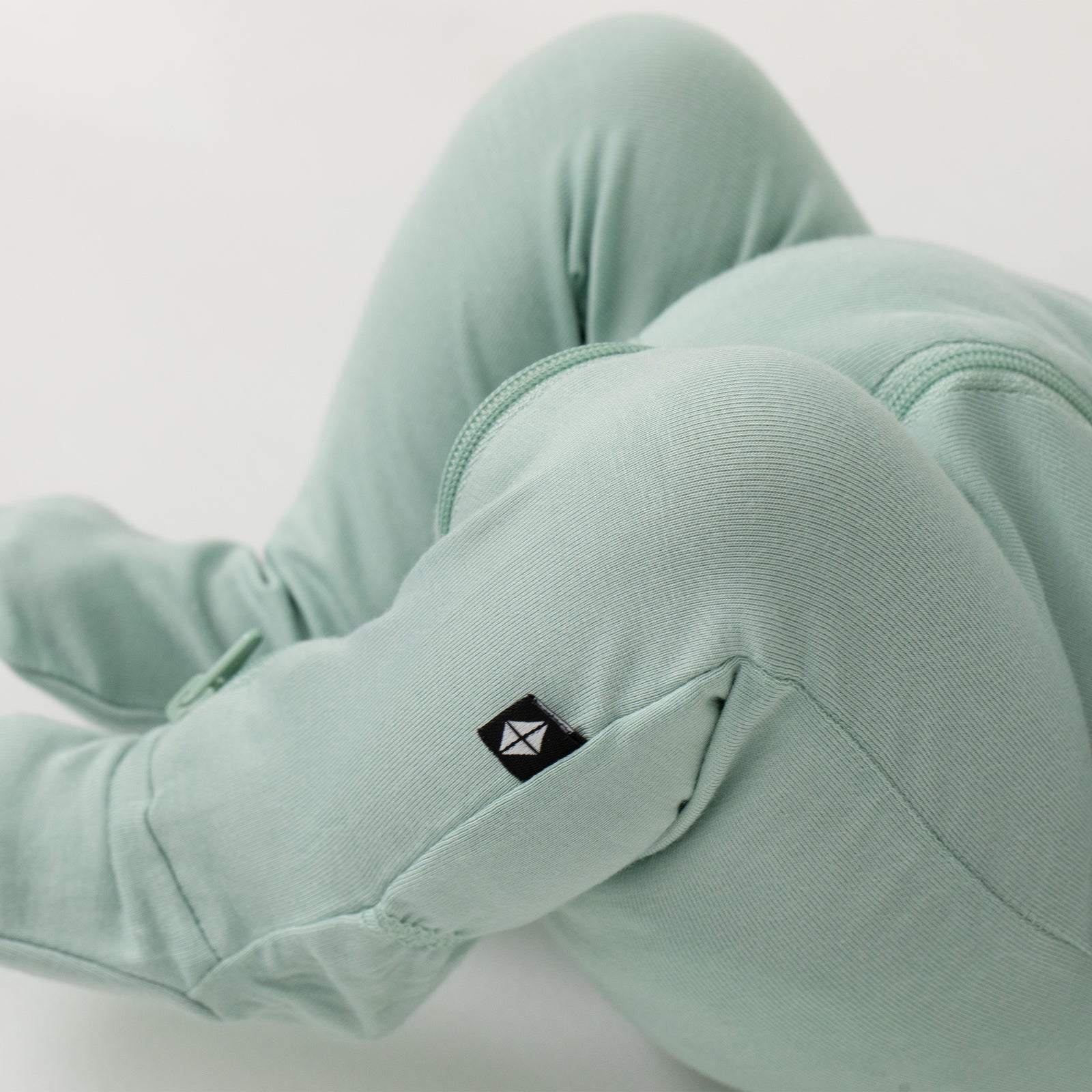 Zippered Footie in Sage - Image 7