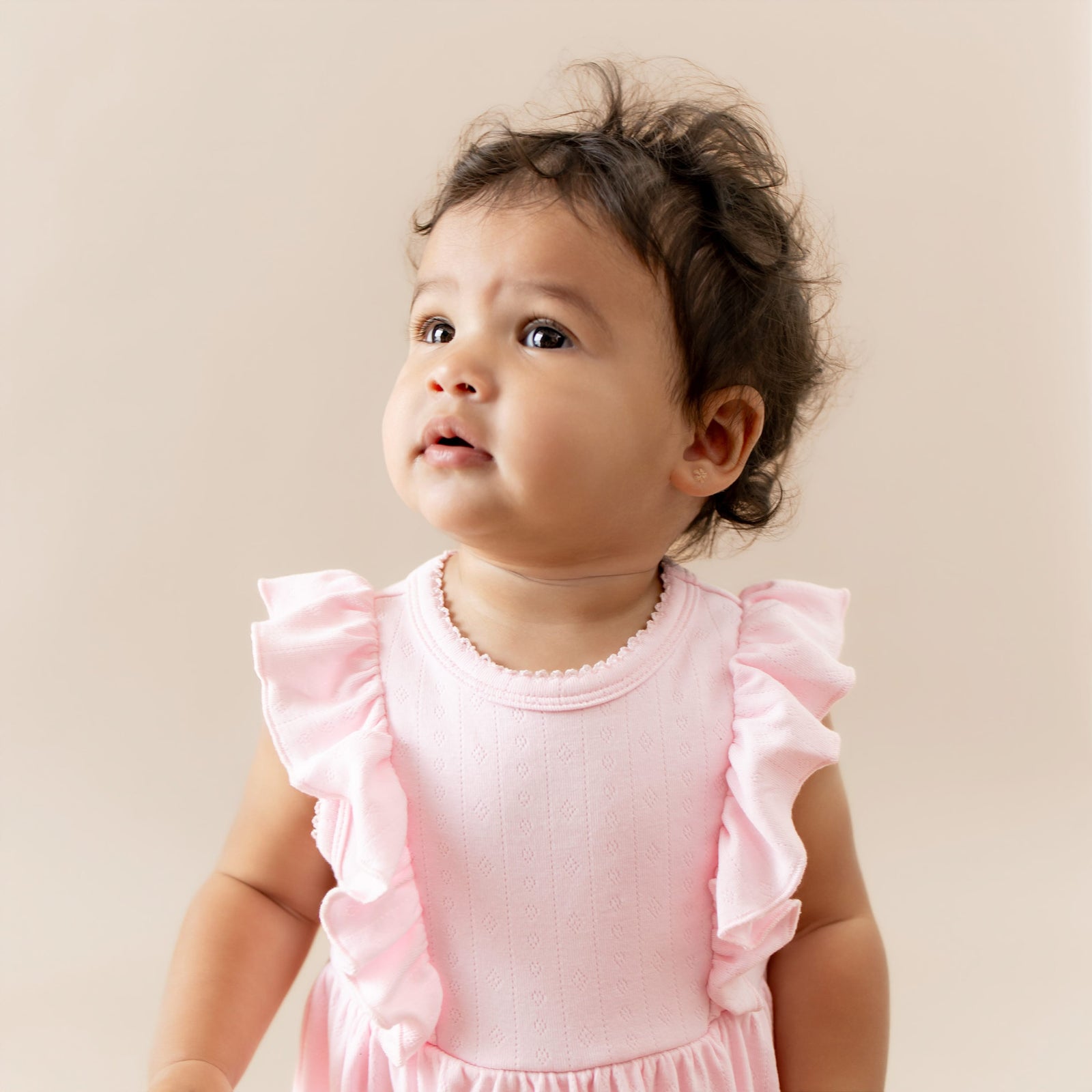 Pointelle Bodysuit Dress in Sakura - Image 3