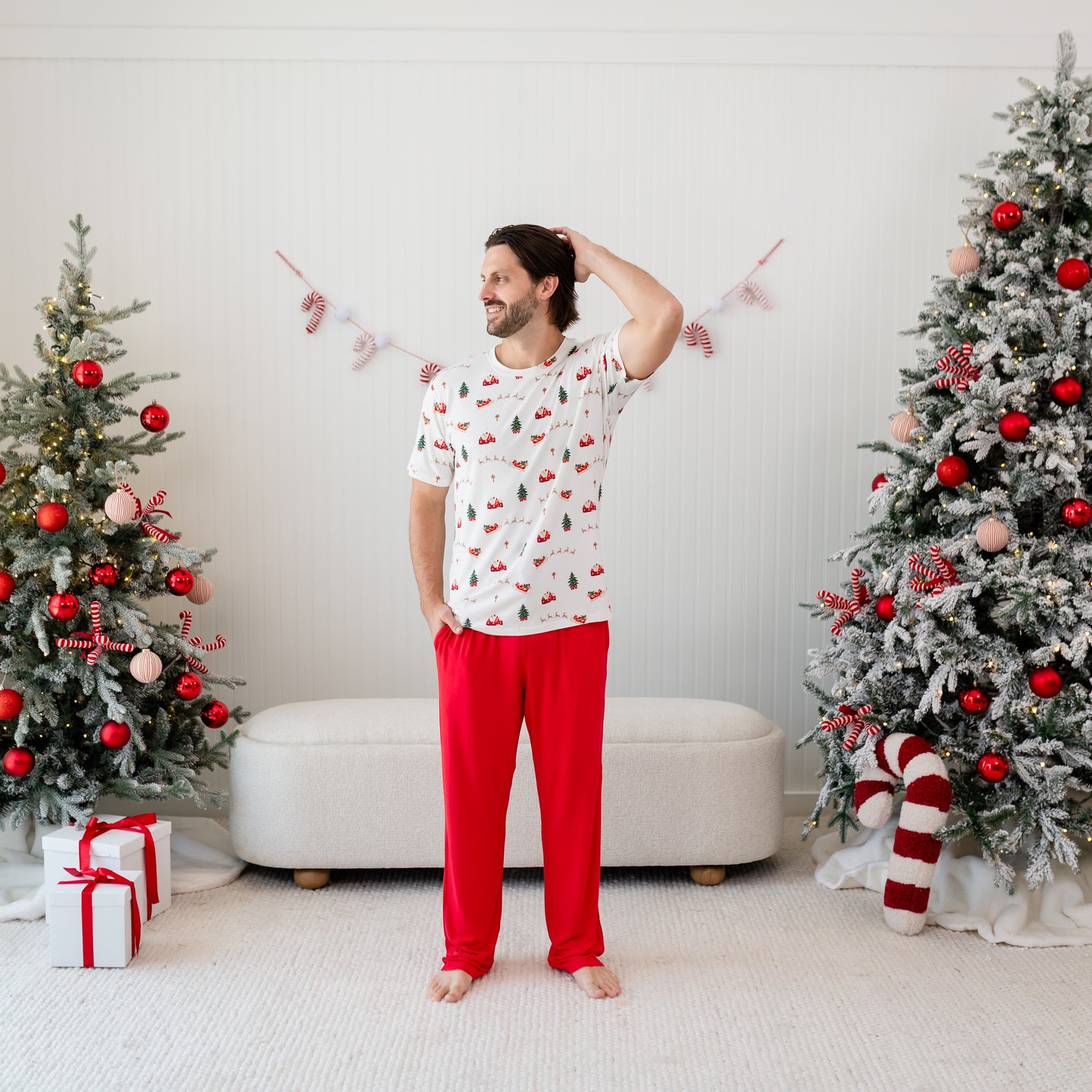 Men's Lounge Pants in Cardinal - Image 4