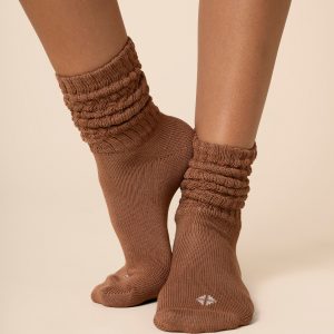 Adult Scrunch Socks in Latte