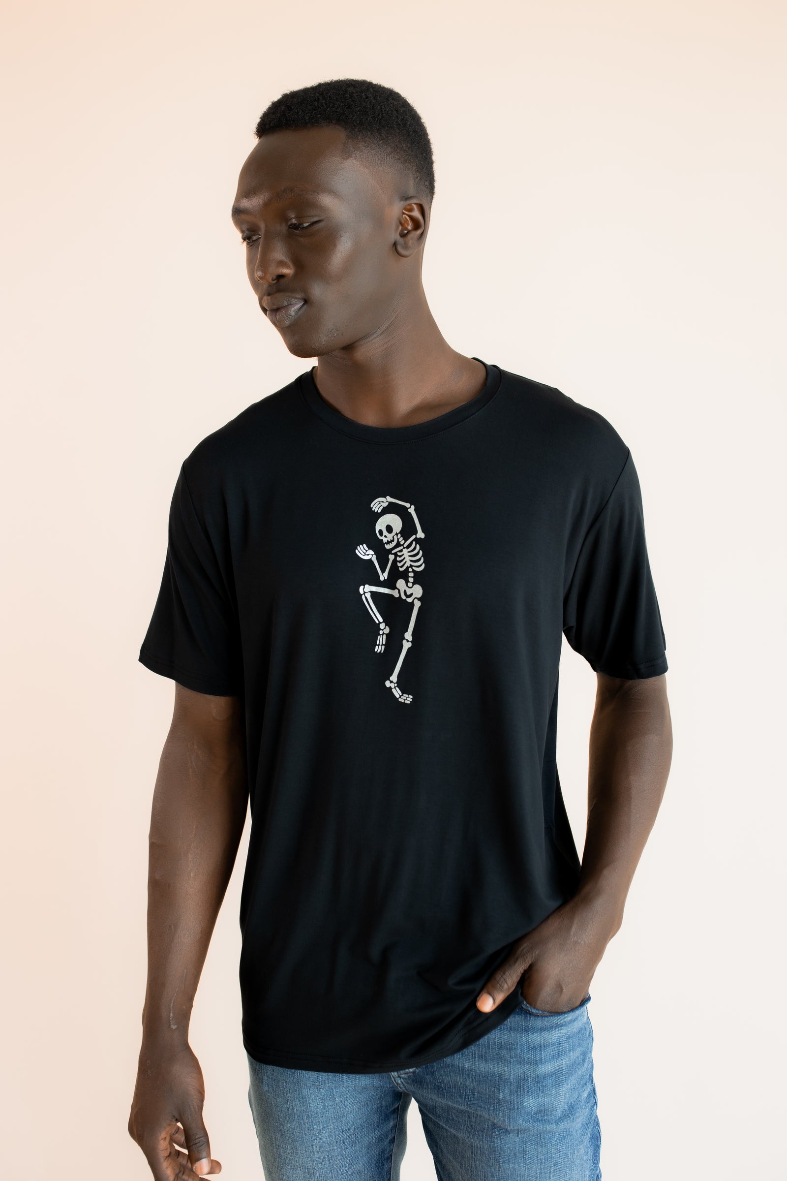 Men's Crew Neck Tee in Skeleton - Image 4