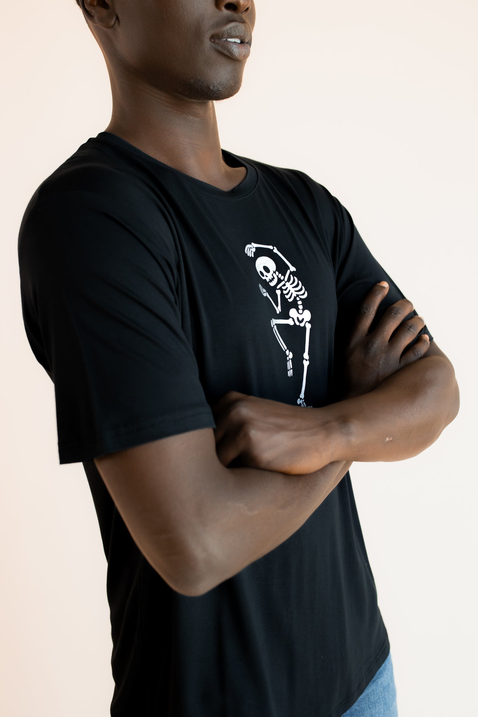 Men's Crew Neck Tee in Skeleton - Image 5