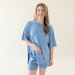 Women’s Biker Short Set in Slate