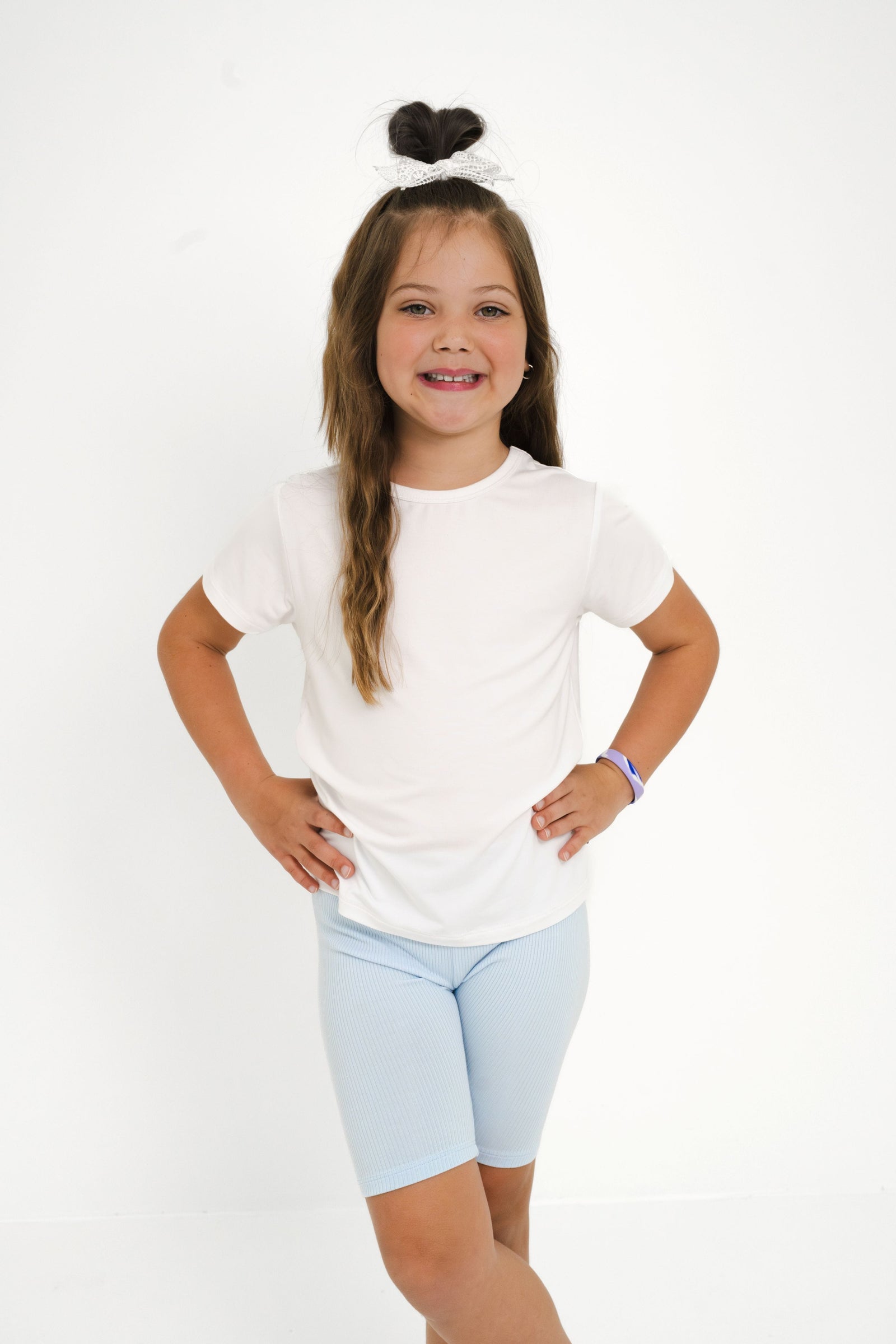 Toddler Basic Tee in Snow - Image 4